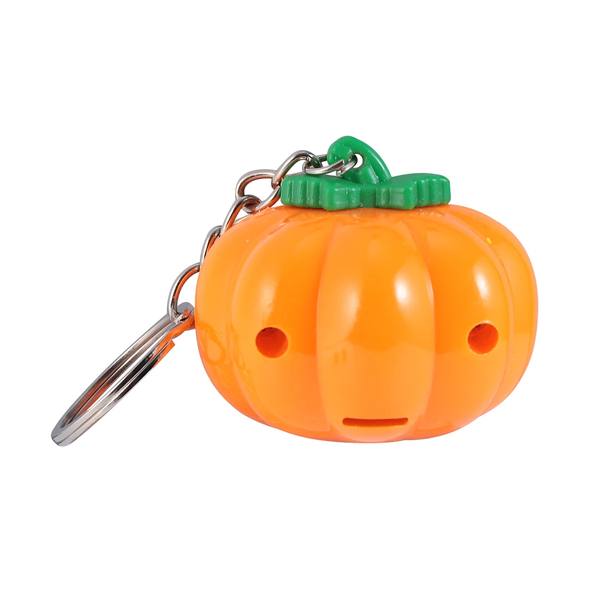 

3 Pcs Portable Keychain Halloween Pumpkin Glowing LED Keychain Hanging Decoration Plastic Keyring with Button for Keys B