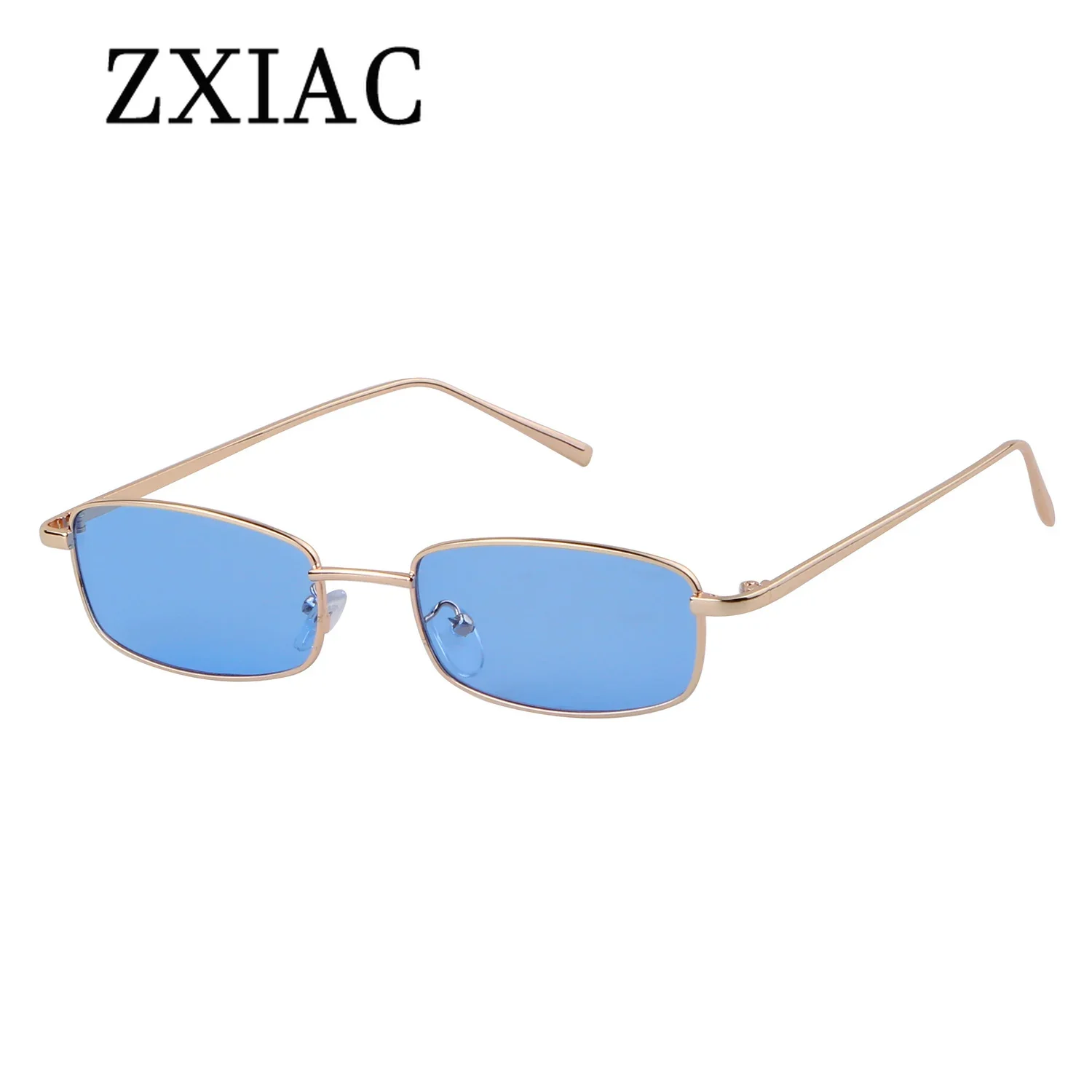 ZXIAC Small Oval Metal Sunglasses Women Men 2024 Fashion Design Retro Lens Sun Glasses Vintage Skinny Slim Wire Narrow Shades image 4