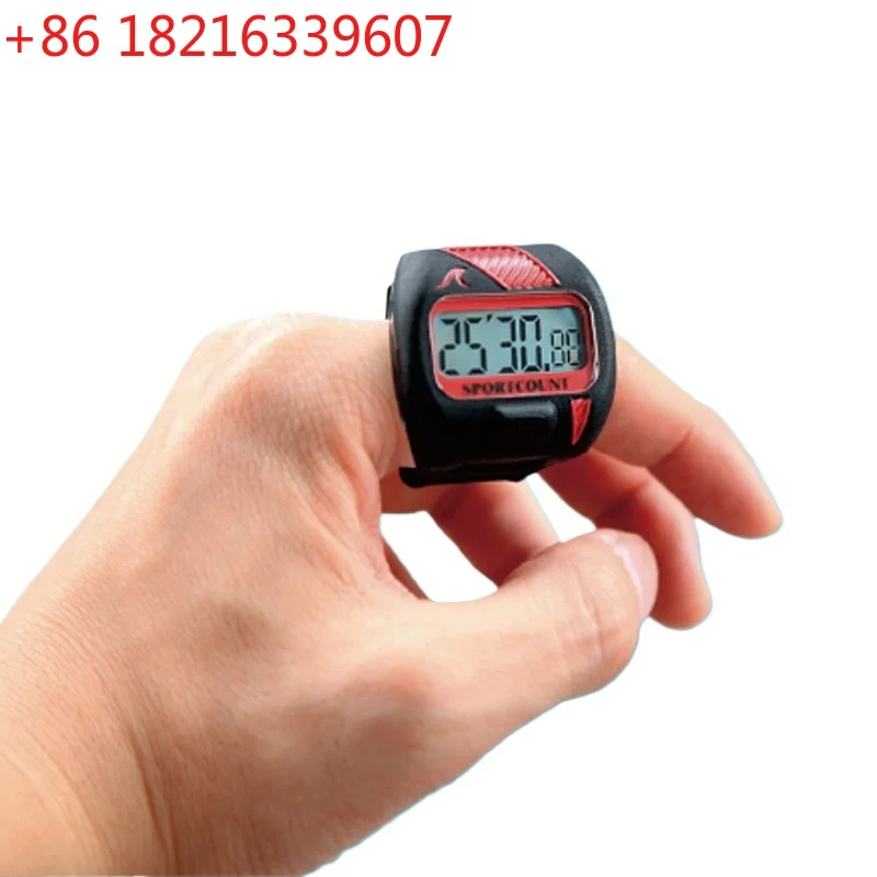 Waterproof Swimming Fingertip Stopwatch Ring One-Hand Sports Diving Training Coach Timer