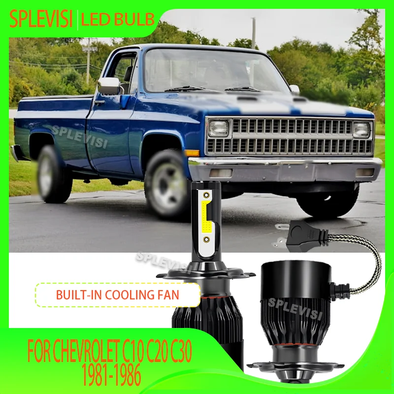 

3-Yr Worry-Free Warranty LED Headlamp Brighter & More Uniform Light Beam For Chevrolet C10 C20 C30 1981 1982 1983 1984 1985 1986