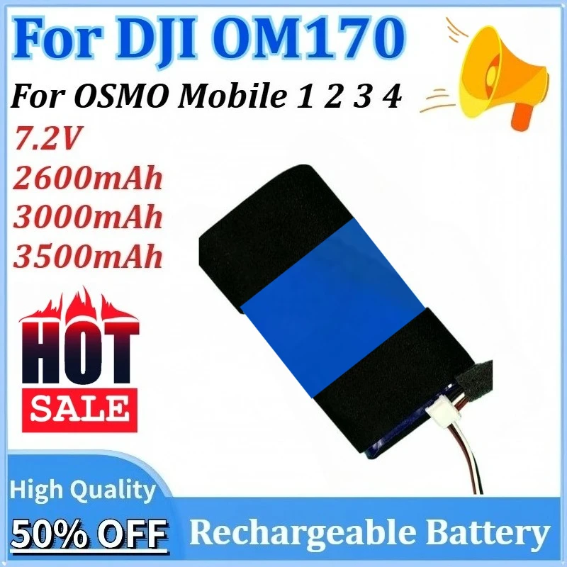 

7.2V 3500mAh OM170 Newly upgraded Replacement Lithium Battery for DJI OSMO Mobile 1 2 3 4 Generation Handheld Gimbal Batteries