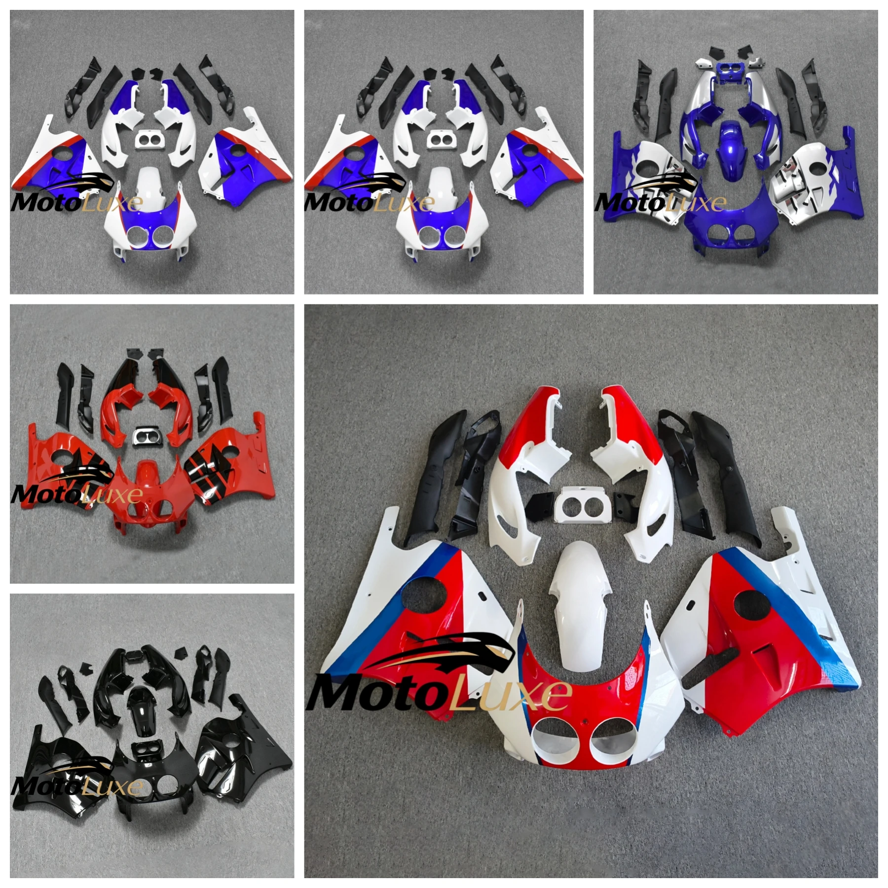 Motorcycle Unpainted Bodywork Fairing Components ABS Injection Plastic parts For CBR250RR CBR 250 RR MC22 1990 1991 1992 1993 94