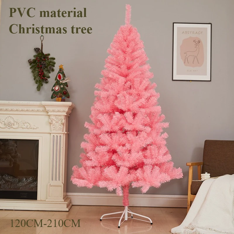 

Large Christmas Tree Pink PVC Encrypted Christmas Tree 1.2m-2.1m Indoor and Outdoor Family Christmas Atmosphere Decoration