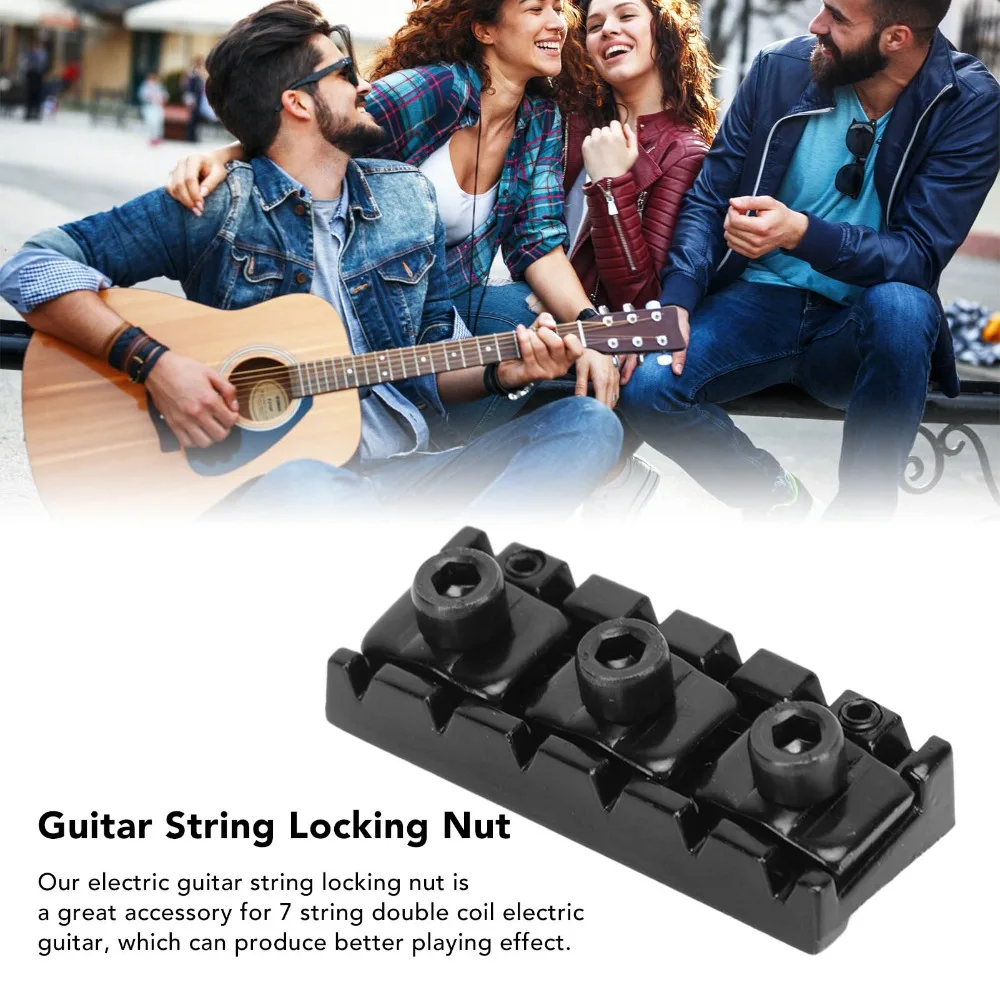Professional Black String Locking Nut Metal Locking Nut Electric Guitar Locking Nut For Electric Guitar