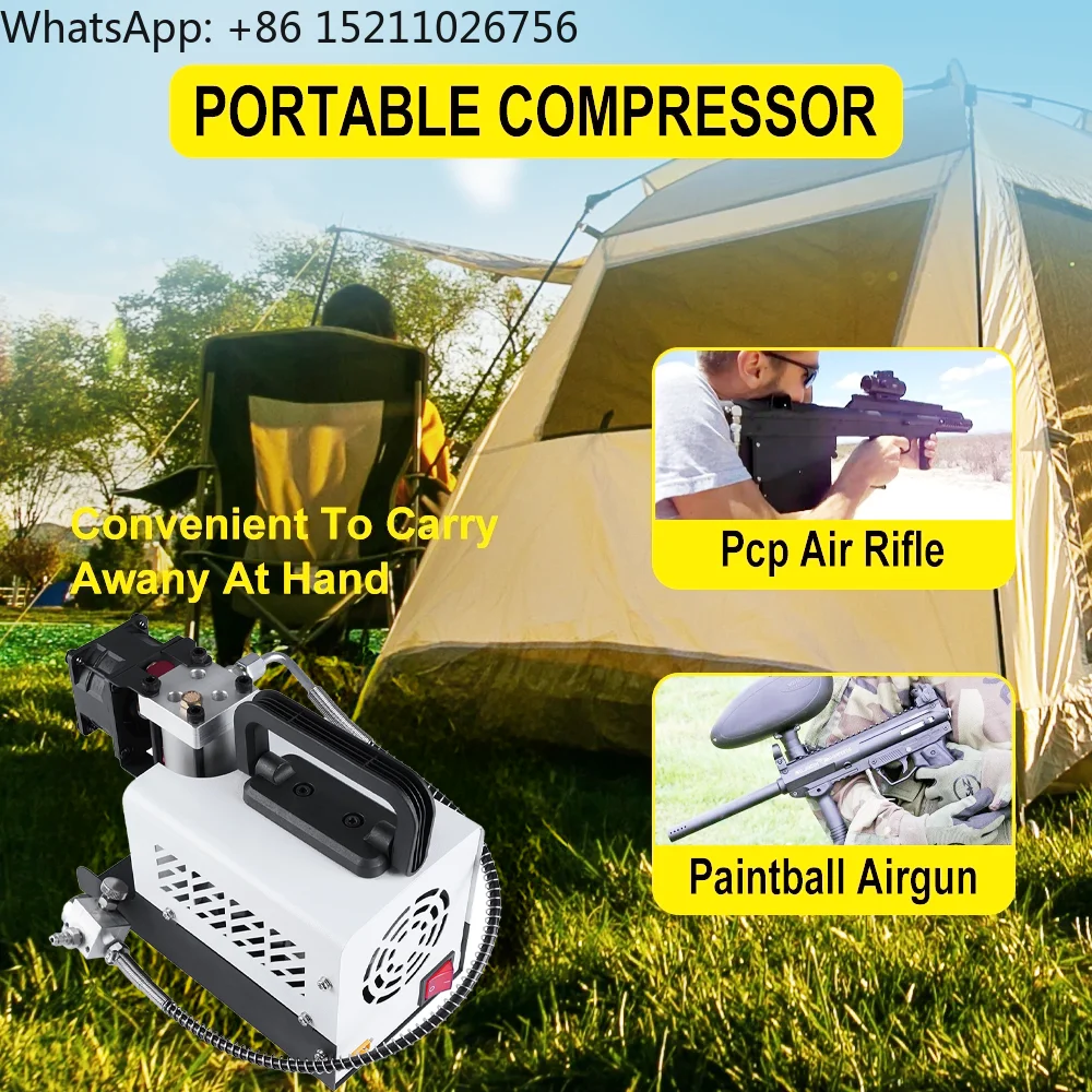 TUXING OEM ODM Customized HPA 300Bar 30Mpa Best Price Portable Small Hunting Outdoor Sports Paintball Game PCP Air Compressor view 6