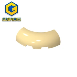 Gobricks GDS-2189 Brick Round Corner 3 x 3 x 1 with Bottom Cut Outs compatible with lego 65617 Assembles Building Blocks