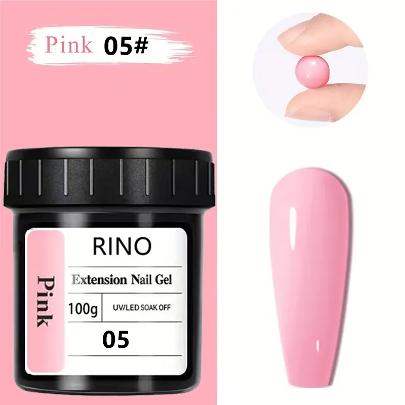 100ml ヌードクリアホワイト ノンスティック ハンドソリッド エクステンションネイルジェル ソークオフ UV/LED フィンガーエクステンションジェル DIYデザイン マニキュア