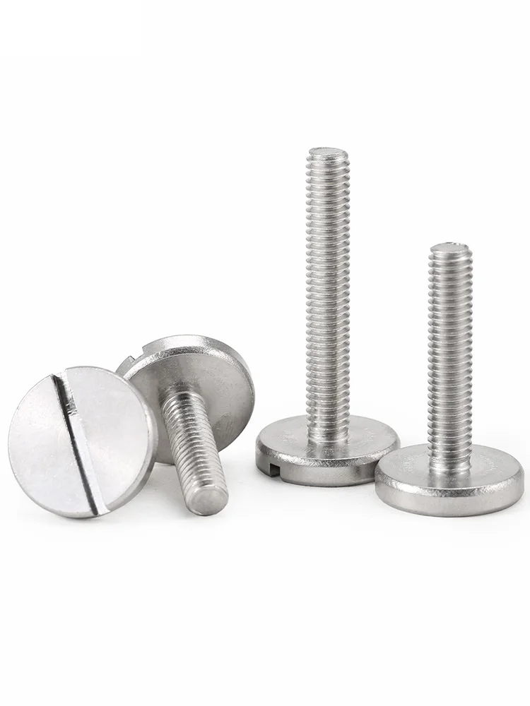 M2.5 M3 M4 M5 M6 Flat Big Round Slotted Head Screw Thread Grooving Bolt 304 Stainless Steel