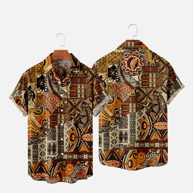 

Men's Fashion T-Shirts Hawaiian Tropical Camicias 3d Print Cozy Casual One Button Shirts Short Sleeve Beach Oversized Clothes 6