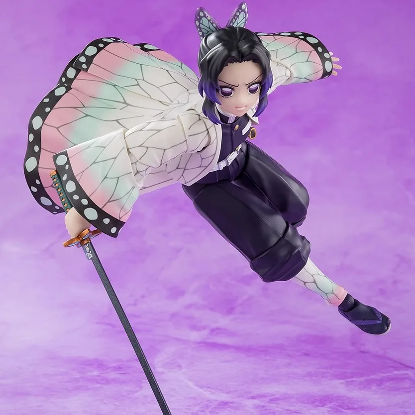 BANDAI S.H.Figuarts Demon Slayer Action Figure Set - Agatsuma Zenitsu & Kochou Shinobu Anime PVC Model Collection for Fans