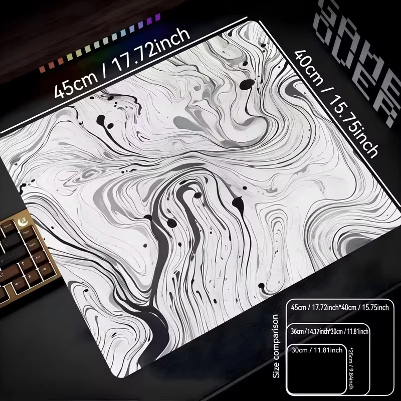 Cool Vortex Pattern YUME Tempered Glass Gaming Mouse Pad Frosted Surface For FPS Gaming Office Desktop Custom Mat Accessories