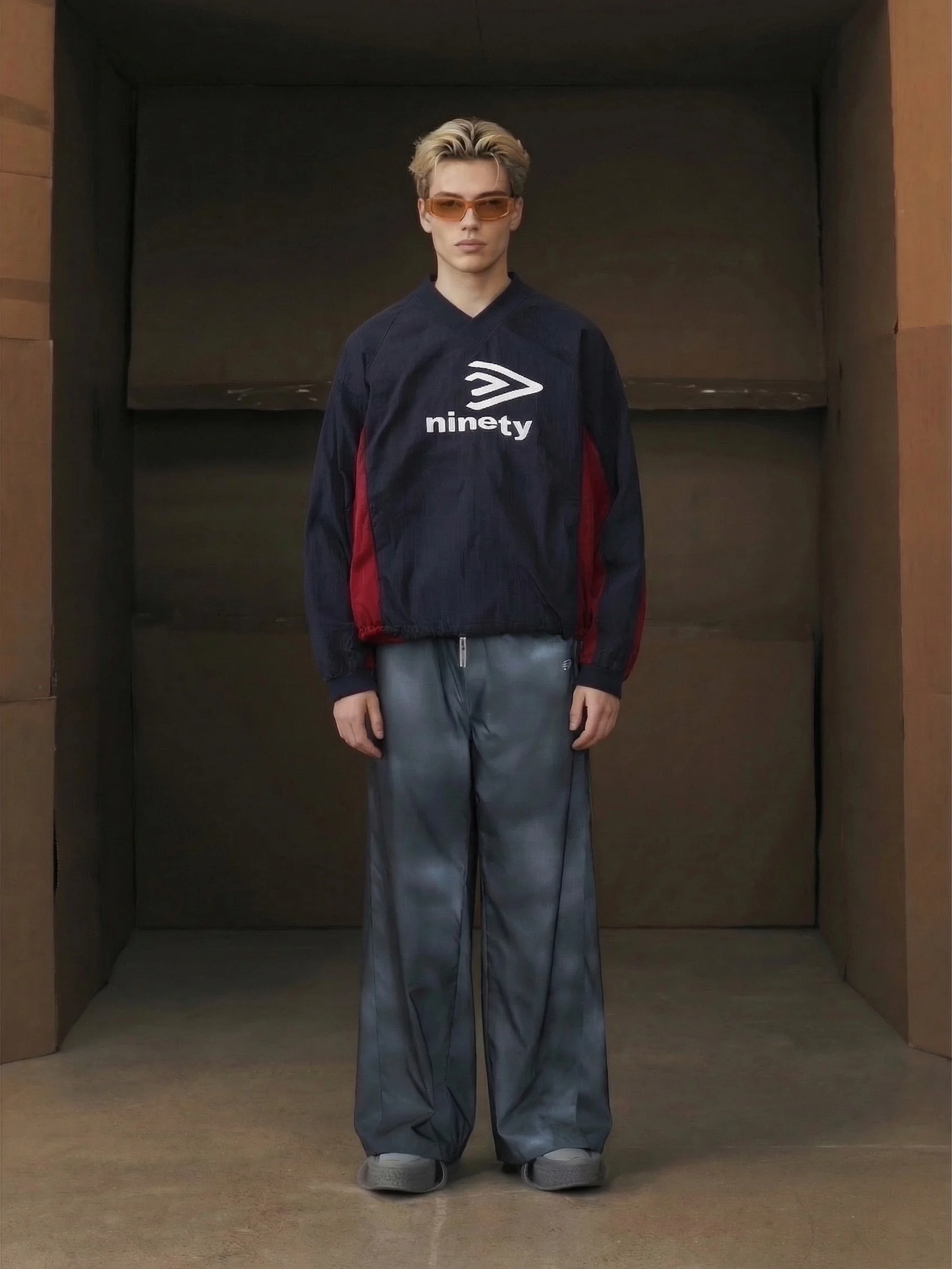 

Ретро-худи HA7MS из нейлона с длинными рукавами, дышащее, свободного кроя, для пар, весна-лето, с V-образным вырезом и буквенным принтом, в стиле уличной моды