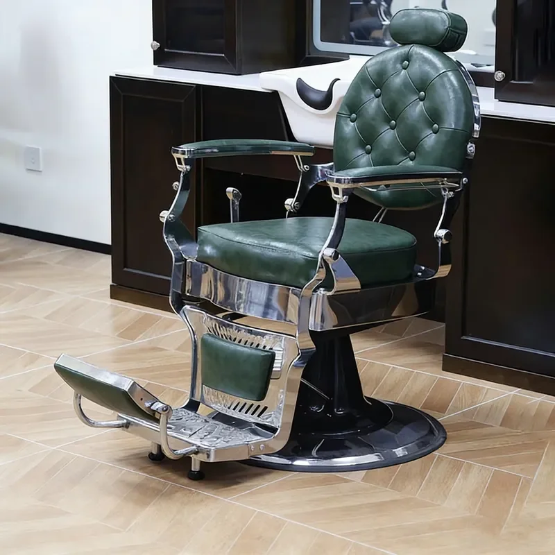 Vintage Classic Ergonomic Barber Chair Professional Salon Styling Seat for Haircut Shaving Beauty Shop Equipment