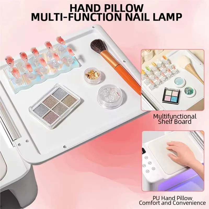B25B 63LEDS UV LED Nail Dryer Lamp 180W With Hand Pillow Wear Design For On Nails Dryer Can Curing All Gel Machines