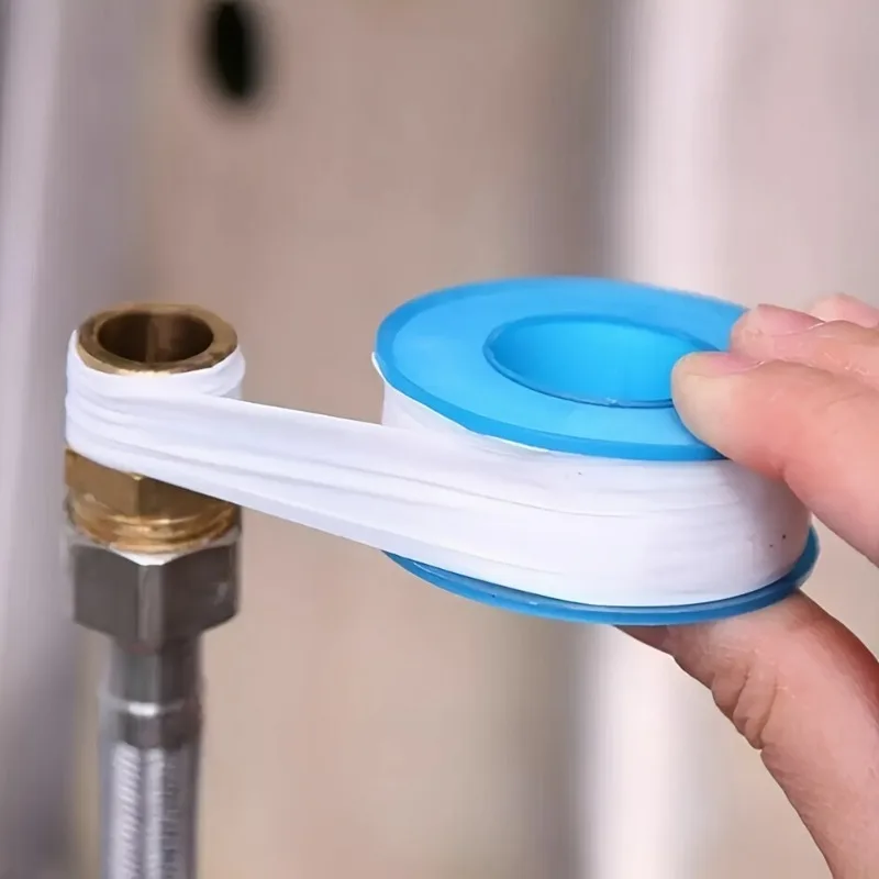 PTFE Water Pipe Tape, Oil-free Sealing Tape, Fitting Thread Seal Tape, White Pipe Thread Seal Material Tape, Home Essential