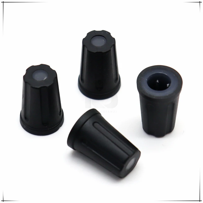 10PCS Transparent Rubber Mixer Knob Cap Diameter 12mm Height 17.5mm Potentiometer Encoder Knob Cap D Shaped Inner Hole 6mm