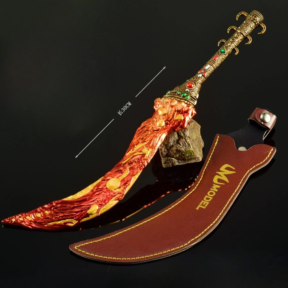 30 cm Eldenn Game Perifere lava mes wapens Model Metalen Katana Cosplay Props Met Schede Vervaardigd Ornamenten Jongen Speelgoed Geschenken