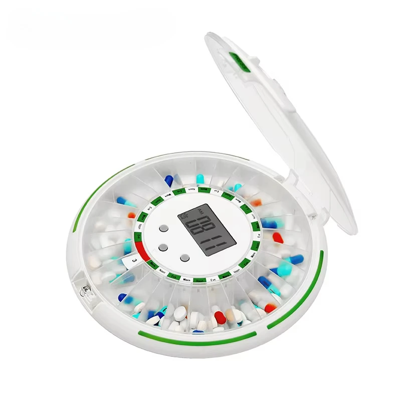 High Quality Smart 28 Compartment Pill Dispenser Automatic Smart Pill Box With Alarm Reminder