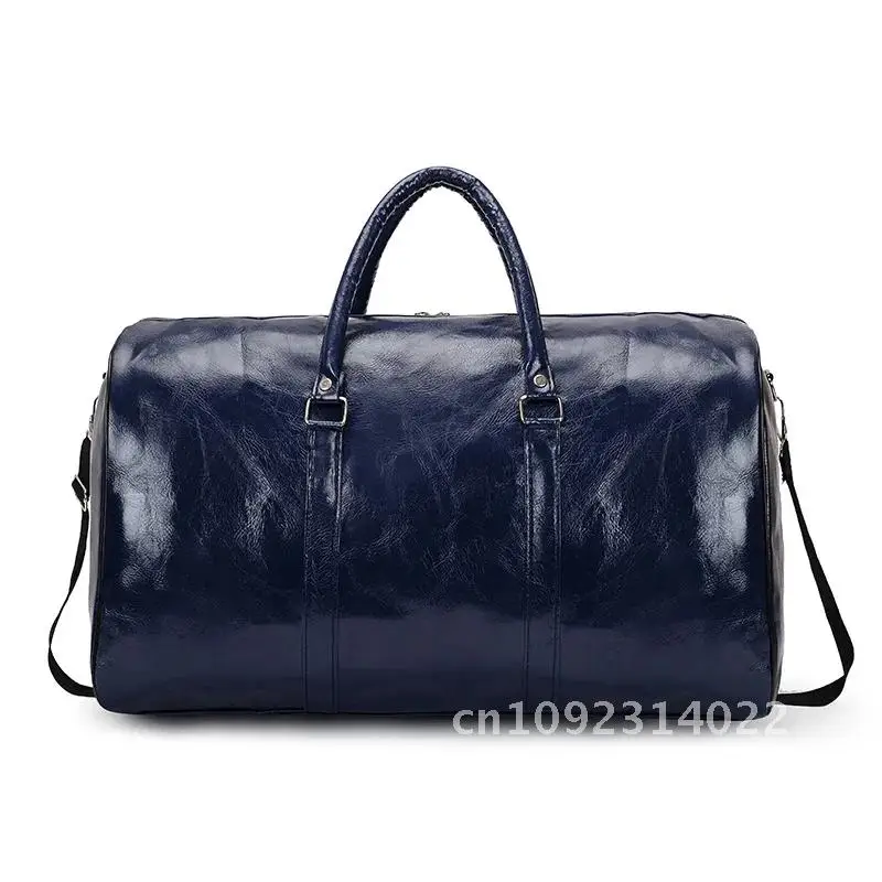 

Vintage Leather Men Women Travel Duffel Bag Carry on Luggage Male Fitness Lagre Capacity Bag Shoulder Weekend Bag Gym Bag