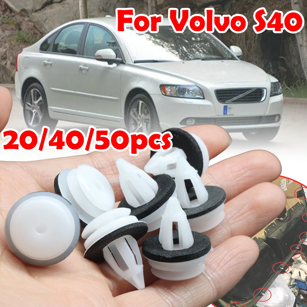 

For Volvo s40 Door Panel Card Trim Clips Plastic Front Rear Interior Fascia Linng Accessories 51418224768 For BMW Renault Ford