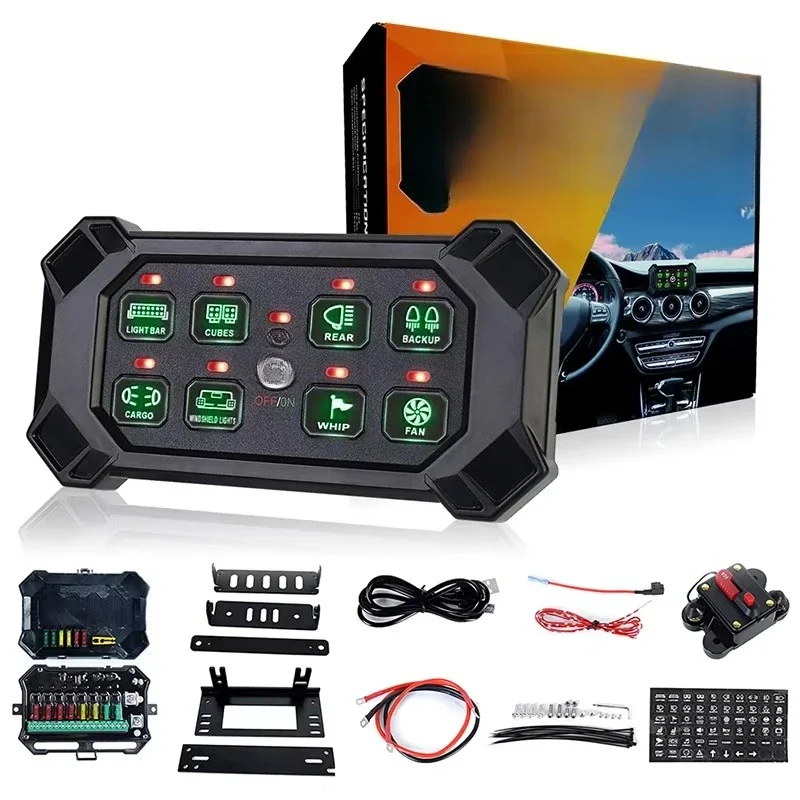 

Wireless control 8 sets of switch panel frequency truck all terrain vehicle boat off-road vehicle caravan lighting mode