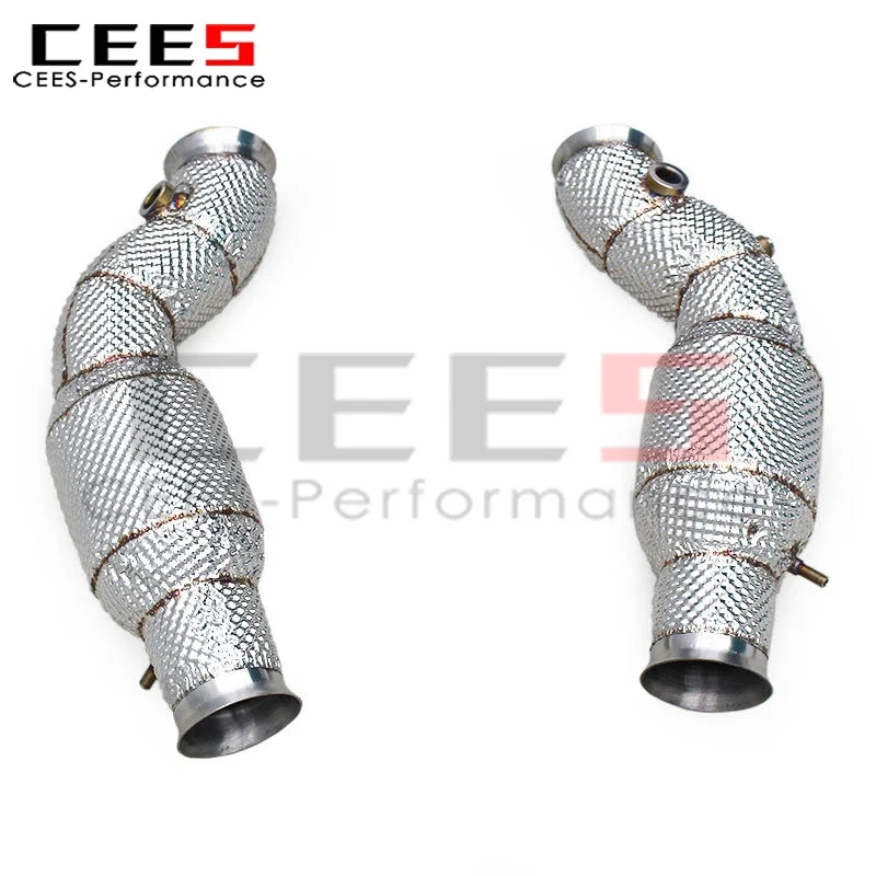 🚗 Tubos de bajada de escape con catalizador para Lamborghini Gallardo 5.0L 2004-2007 Sistema de tubo de escape de bajante de acero inoxidable