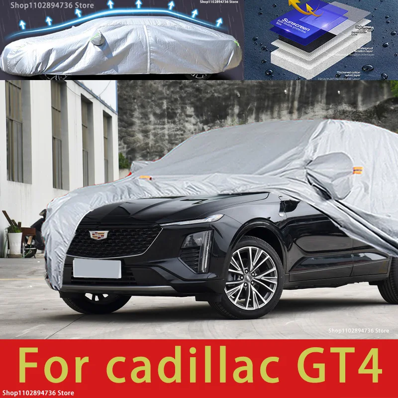 

For Cadillac GT4 Outdoor Protection Full Car Covers Snow Cover Sunshade Waterproof Dustproof Exterior Car accessories