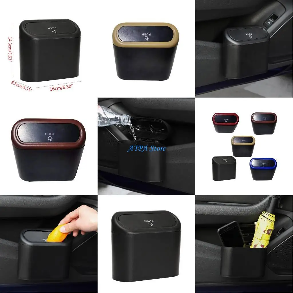 

U13C Hanging Multi-function for Pen Glasses Tissue Masks Stuff Storage Box Trash Can Auto Interior Accessories