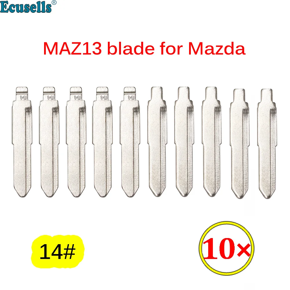 

10pcs/lot Metal Blank Uncut Key Blade 14# MAZ13 Left For Mazda Isuzu /Hainan KD Xhorse Remotes Blade NO.14