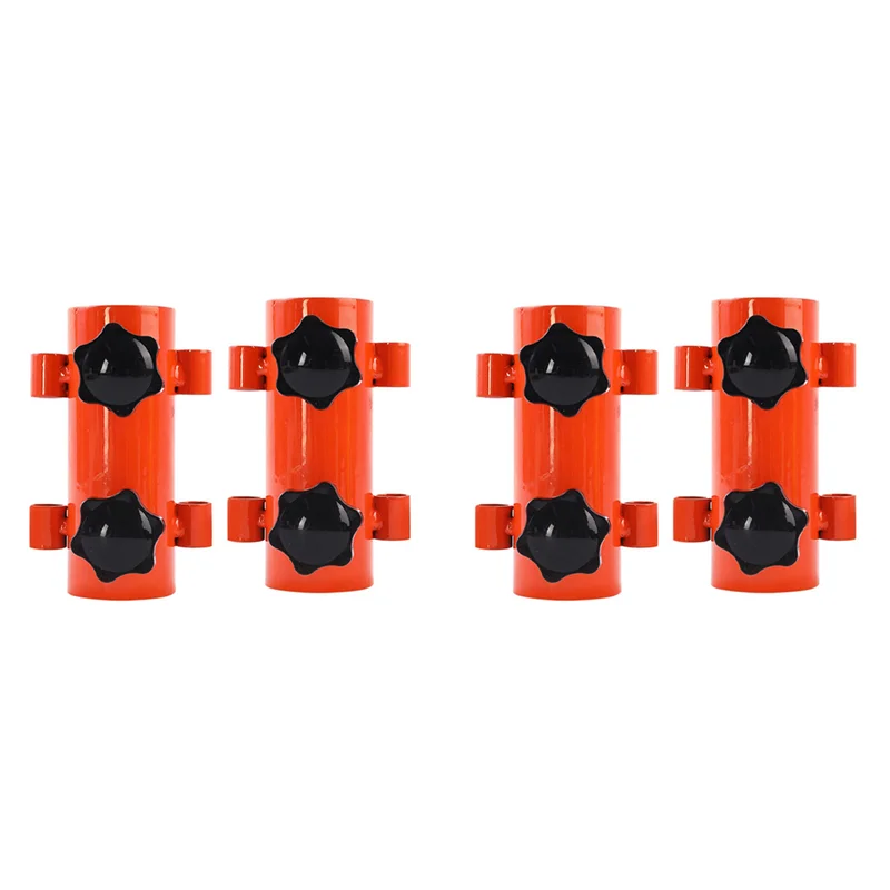 

Набор из 4 предметов, фиксированная трубка для навеса, ветрозащитная регулируемая уличная палатка для кемпинга, опорные аксессуары-оранжевый цвет-B60B