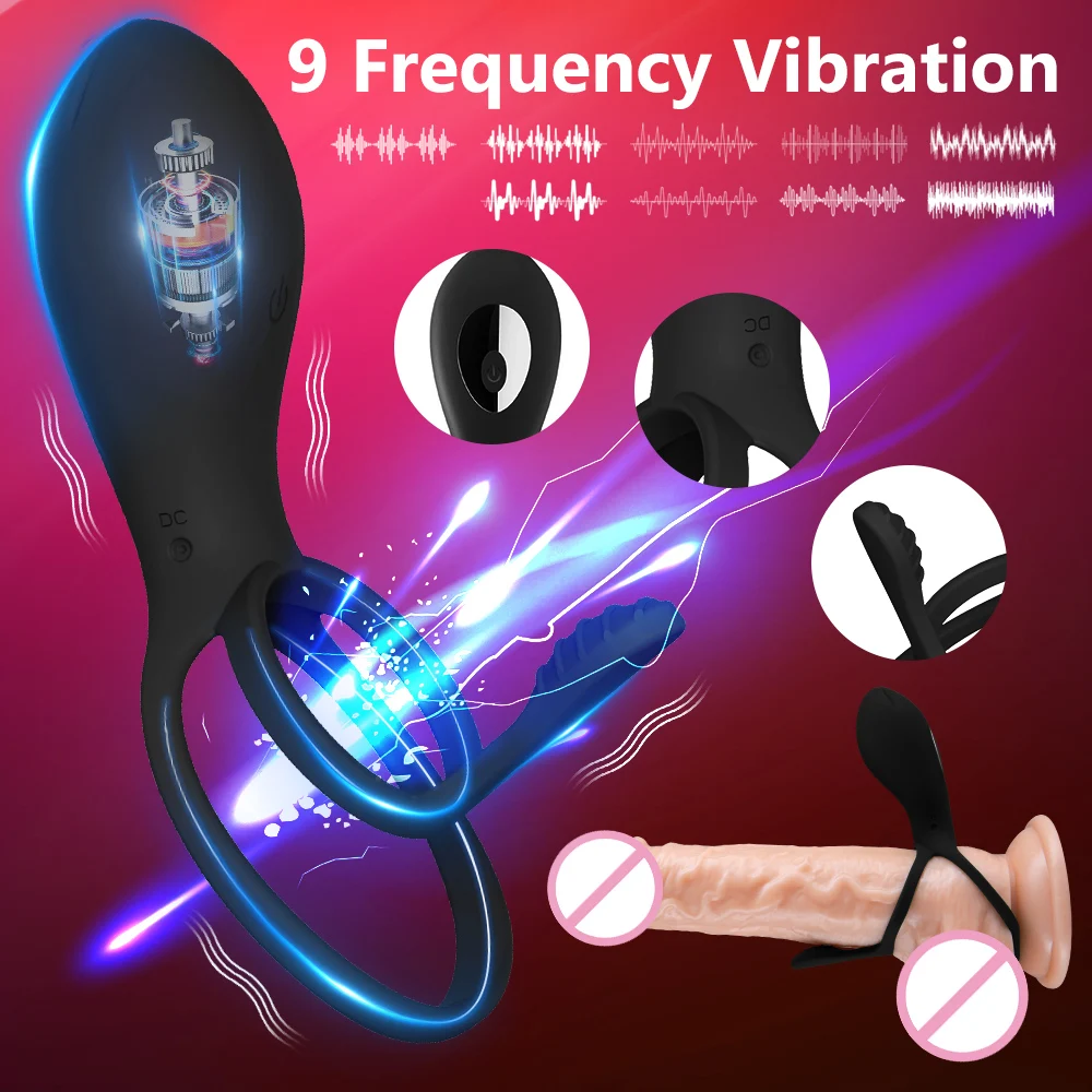 Paar Vibrator Seksspeeltje Voor Vrouwen Vagina Stimulator Penis Mouw Cock Ring Mannen Semon Lock Delay Ejaculatie Cockring Masturbator