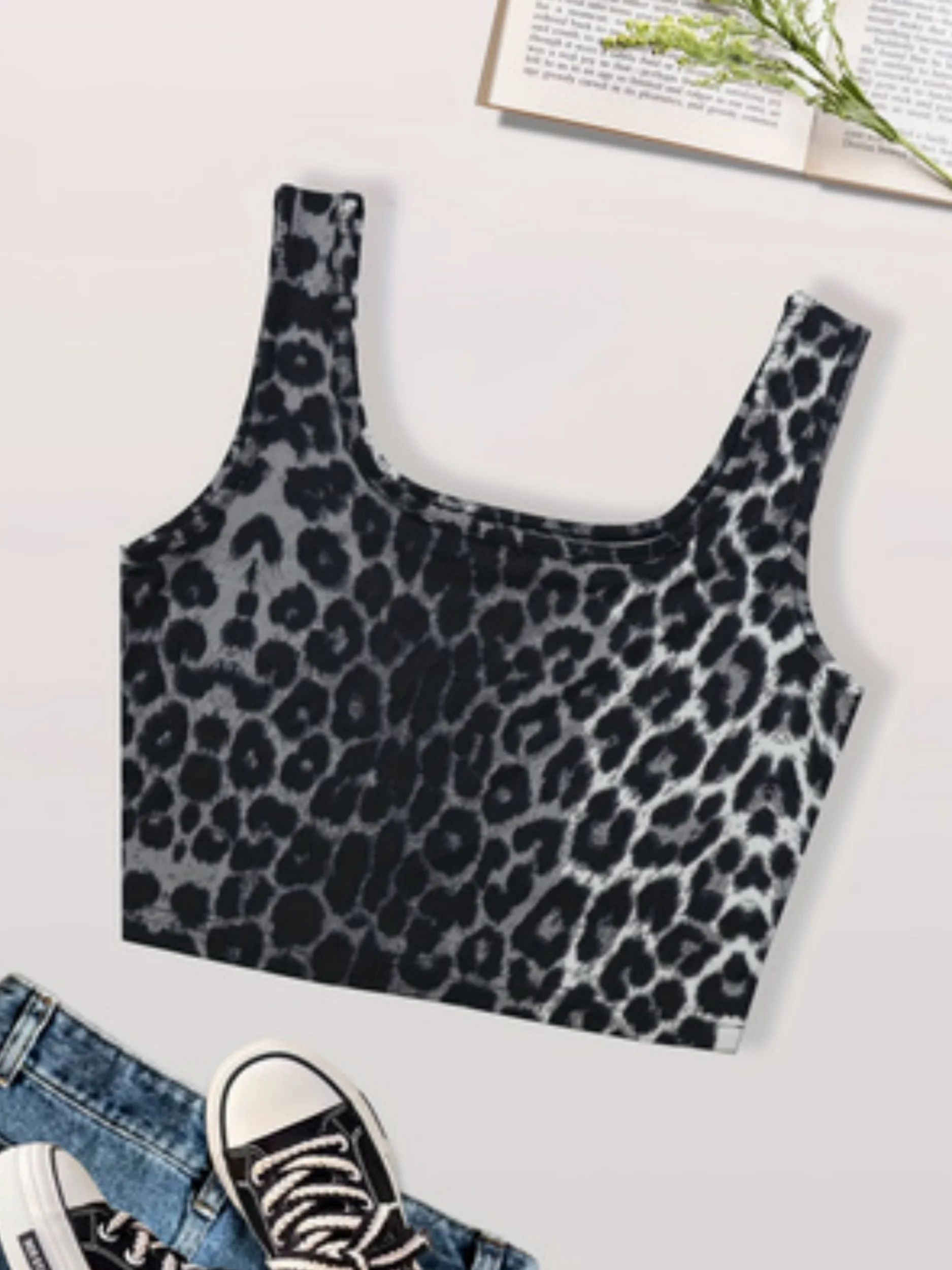 Damen Sommer-, Herbst- und Winter-Leopardenmuster Sexy Tanktop