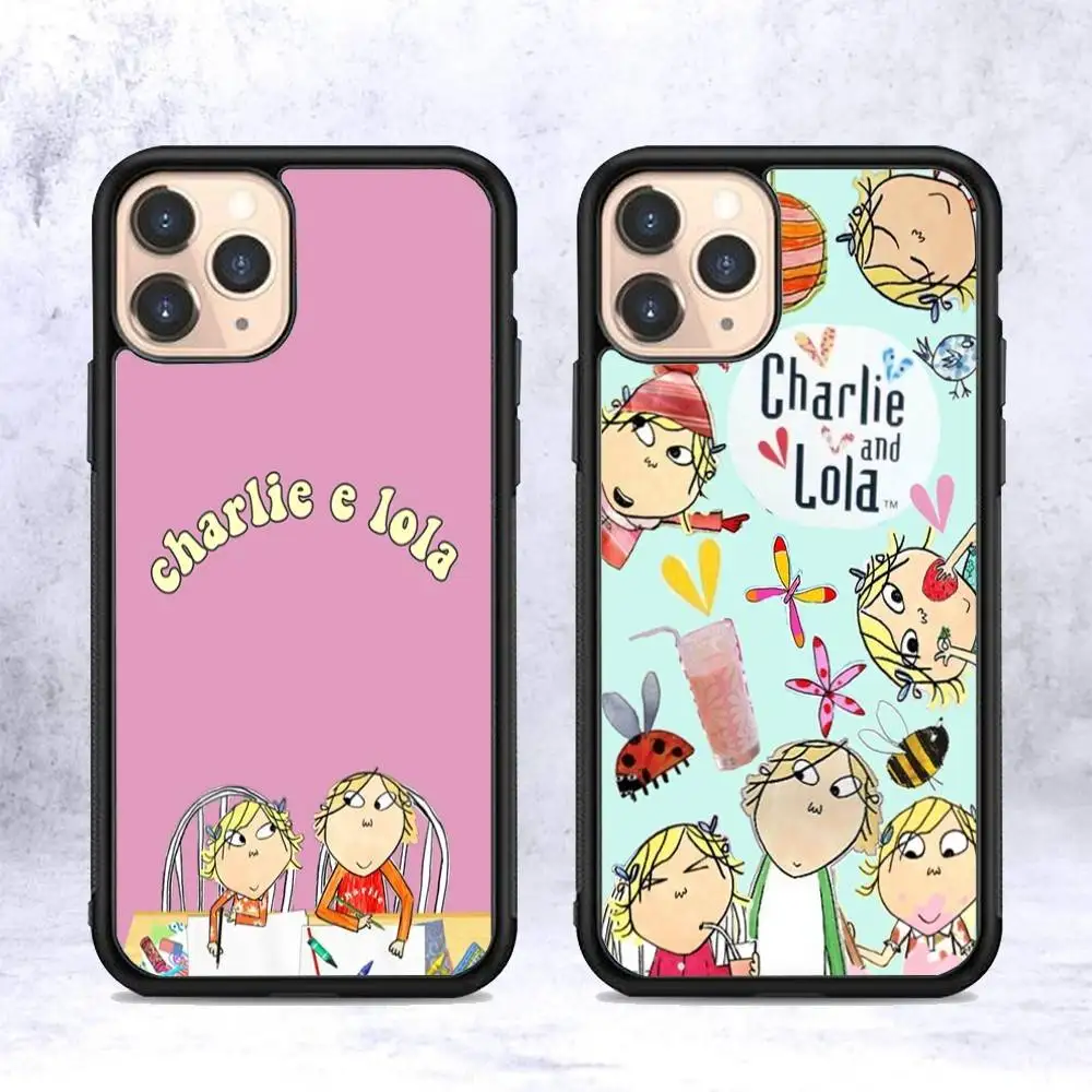 

Charlie And Lola Anime PC+TPU Shockproof Protective Phone Case For IPhone17 14 15 16 Pro Max 13 12 11 17 Air
