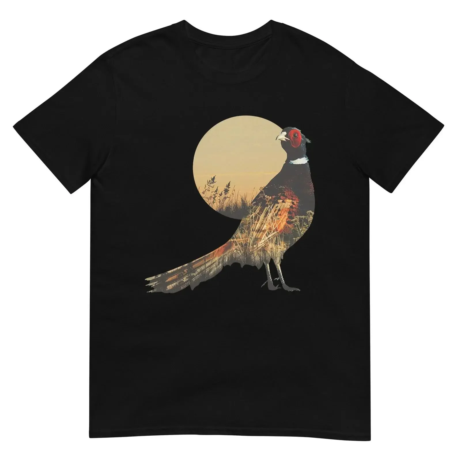 Pheasant T Shirt Meadows Agricultural Fields vintage Washed streetwear Breathable designer clothes Casual graphic Soft Stylish