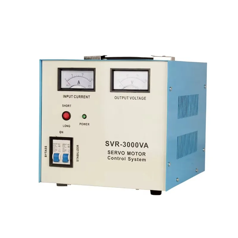 

Direct From Manufacturer 3KVA Automatic AVR Stabilizer with Motor Single Phase AC 220V Output Under Voltage Protection SVC