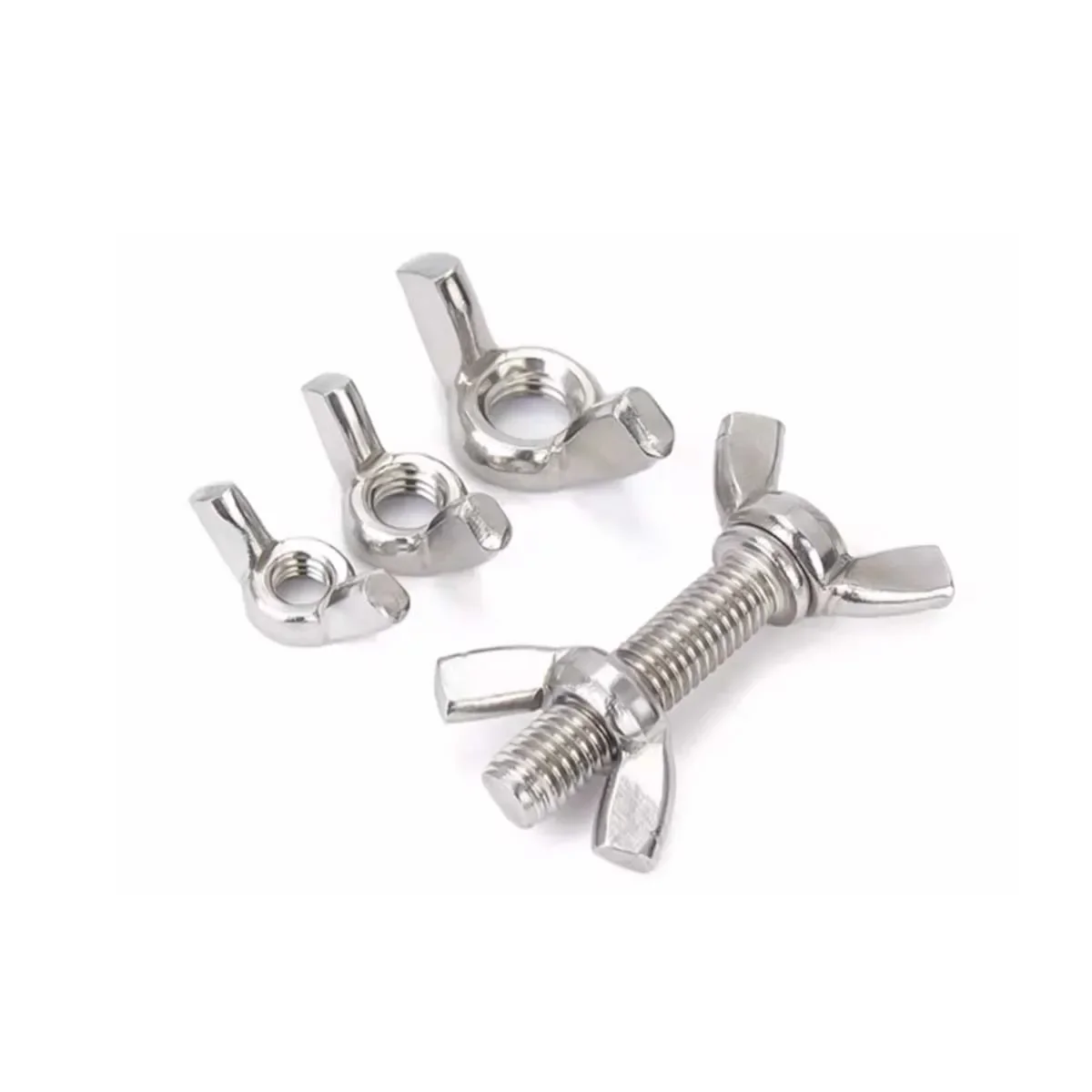 304 Stainless Steel Butterfly Screw And Nut Set/Yuanbao Hand Tightened Bolt M6M8