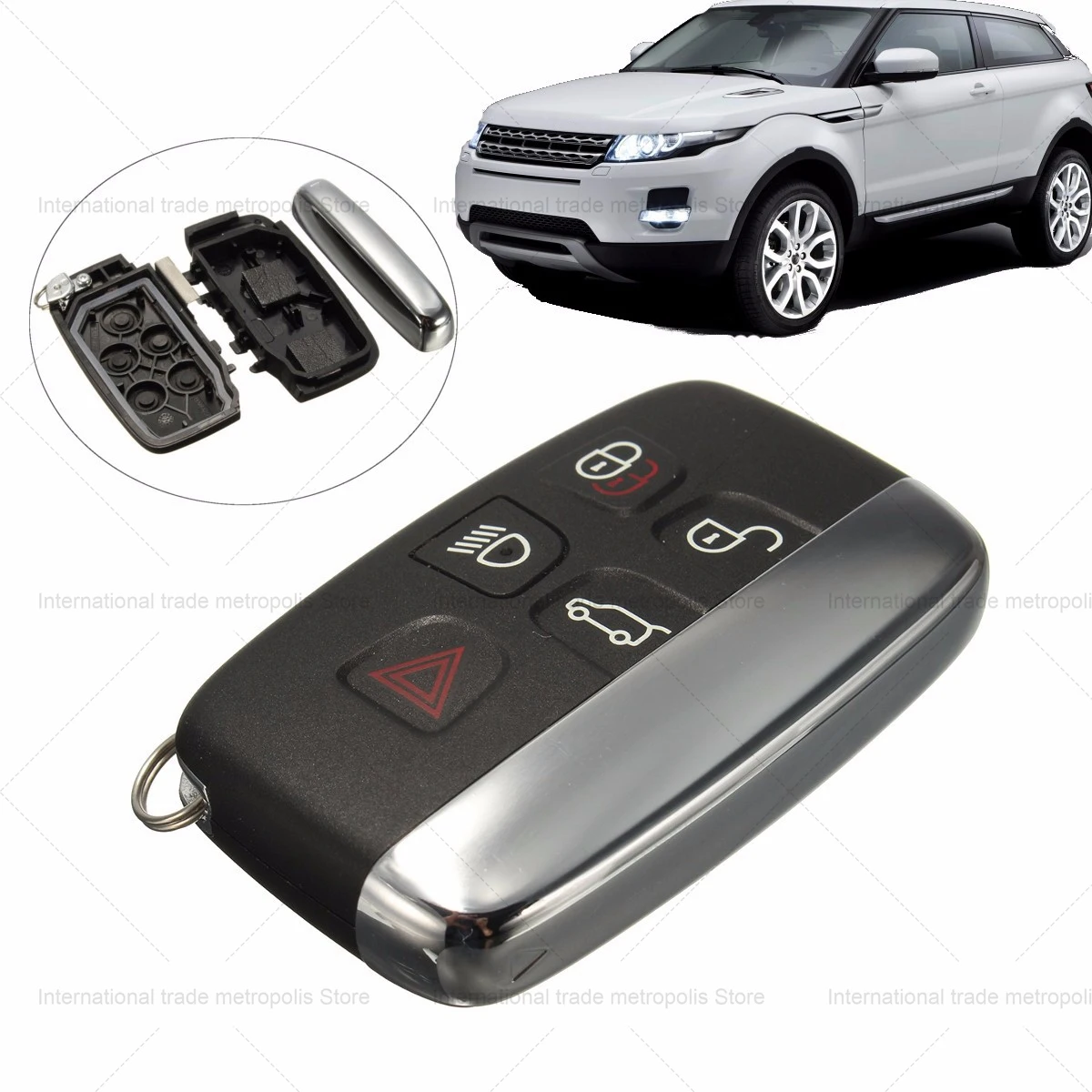 OEM inteligentny klucz samochodowy shell Case 5 przycisk dla Land Rover Range Rover Evoque Discovery 4 Sport Freelander Jaguar XFL XE XJ klucz zdalny