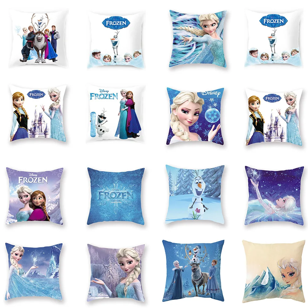 Anime Disney Frozen Prinses Kussenhoes Actiefiguren Elsa Anna Prinses Korte Pluche Thuis Decoratieve Kussensloop Geschenken