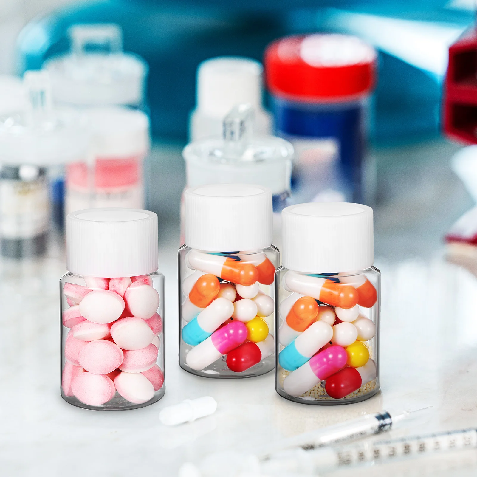 

20Pcs Plastic Small Bottles Durable Reusable Leakproof Screw Cap for Travel Storage Liquid Sample Bottles Mini Liquid Bottle