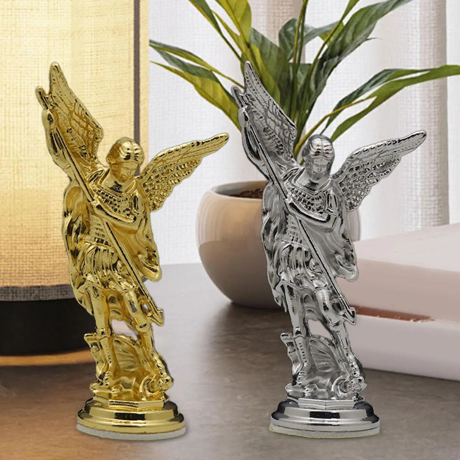 Zinc alloy angel statue, home decoration, defeated trampling statue, collectible