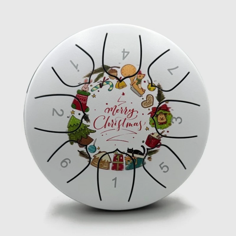 

Барабан с язычком в стиле граффити, 5 дюймов, 8-тональные рождественские барабаны, ручной барабан для медитации, мини-профессиональные музыкальные инструменты для взрослых и детей