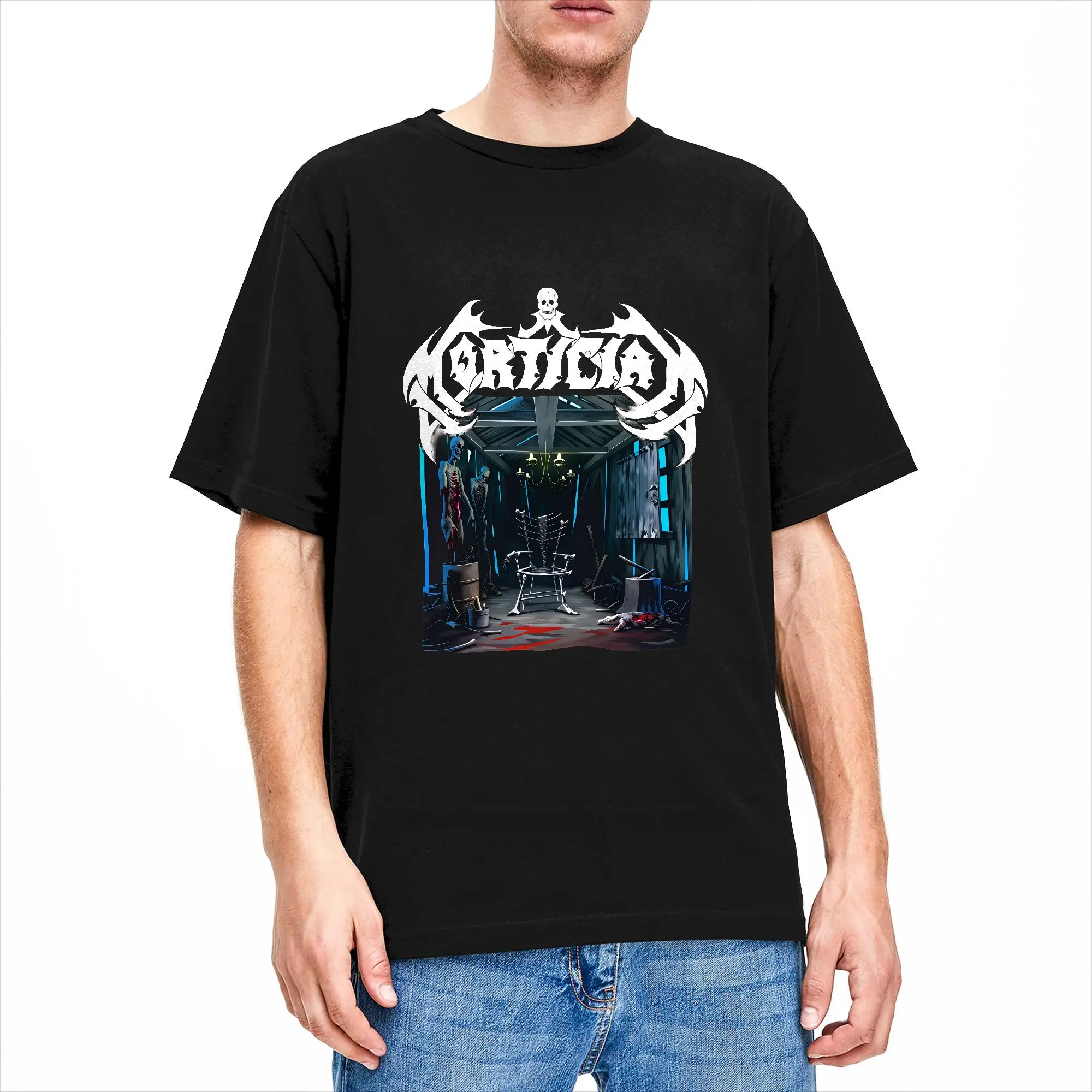 Mortician Band T Shirt Beach  Cotton T-Shirts For Couple Pattern Tshirt Short Sleeves Y2K Casual Tops