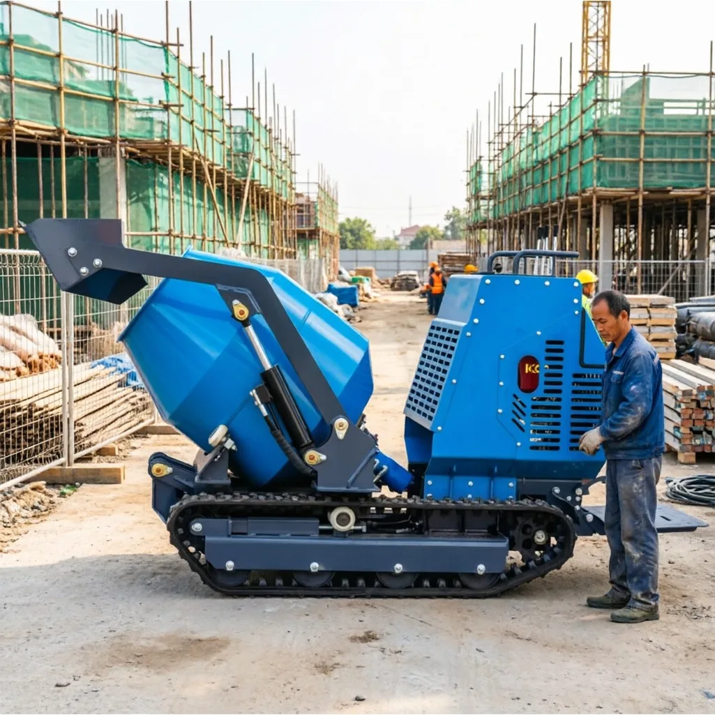 Small Track Mixer Truck Self-Feeding Mixing Tank New Design Concrete Transport Cement Sand Features Engine Motor Core Components