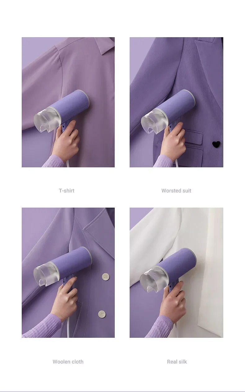 2026 New Handheld Steam Iron Foldable Garment Steamer Hanging Ironing Home Travel Clothes Ironing Machine with Hair Ball Brush