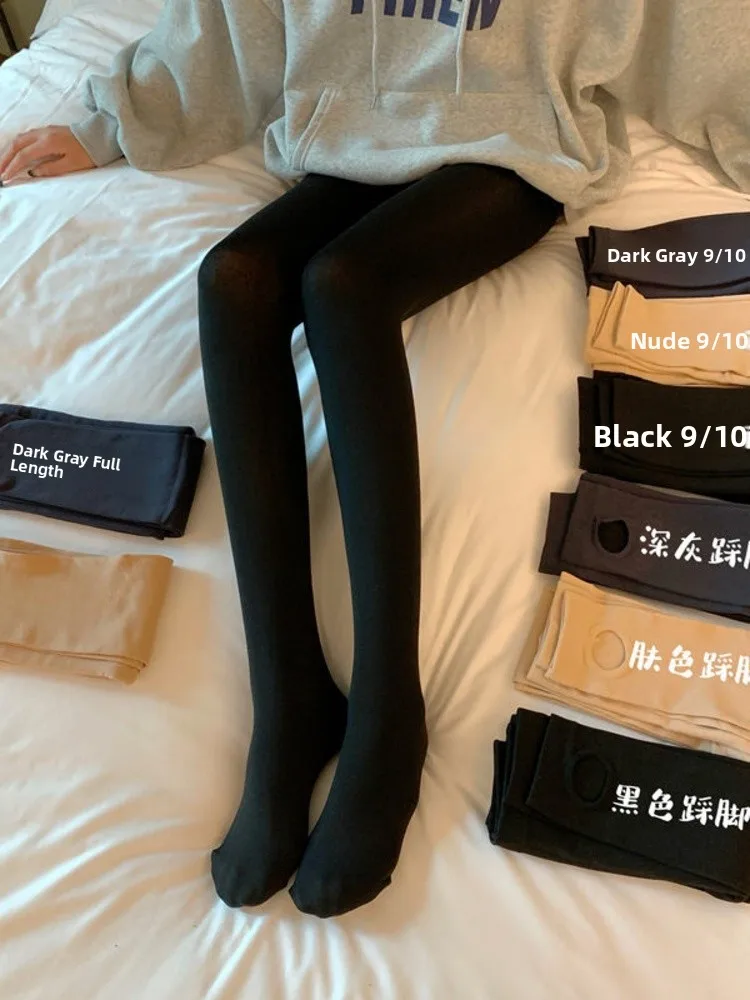 

Женские утепленные колготки с высокой талией на флисовой подкладке, однотонные, корректирующие, теплые, повседневные, в корейском стиле, базовый слой