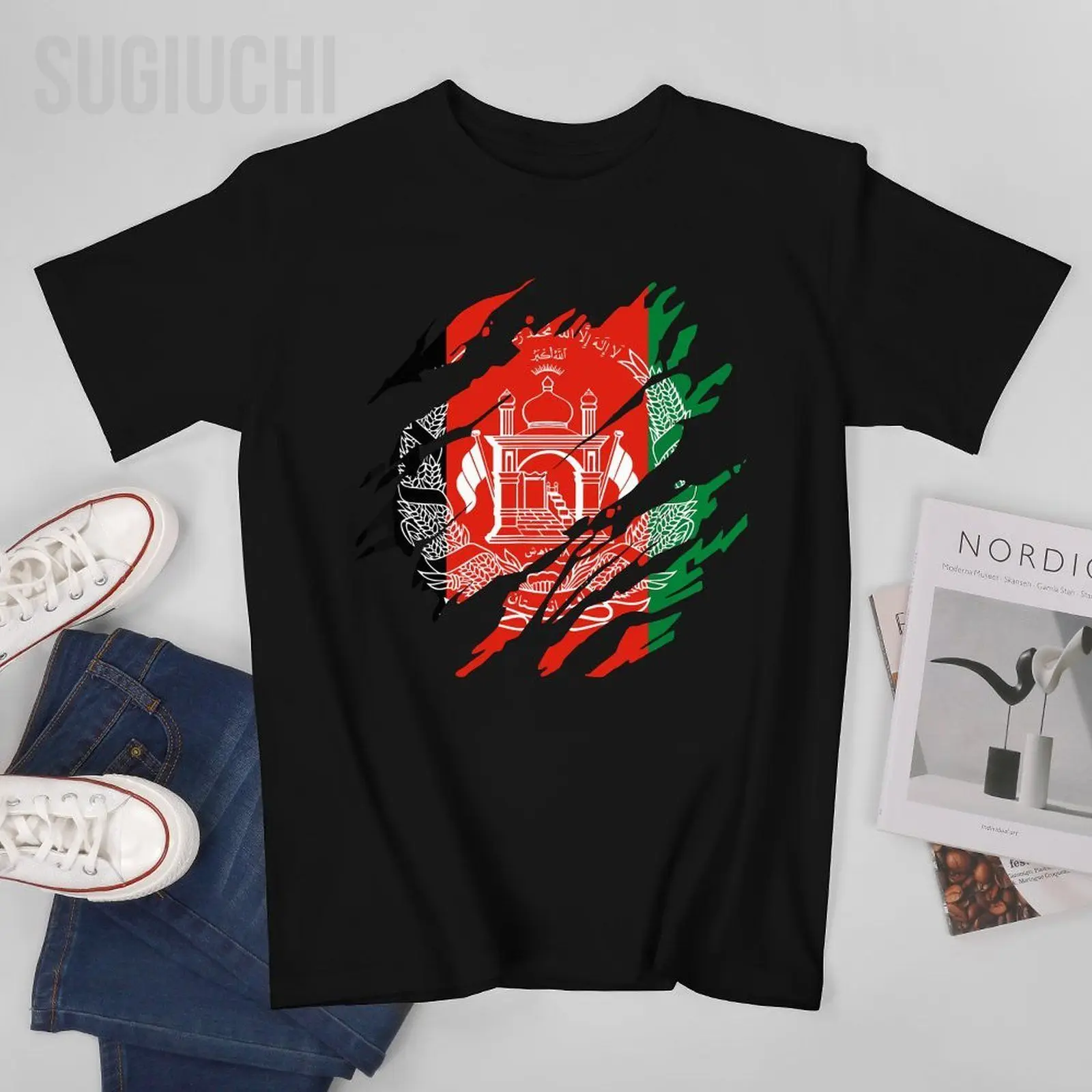 Men Afghan Flag Afghanistan Tshirt Tees O-neck T Shirts Women Boys 100% Cotton Short T-Shirt Unisex All Seasons