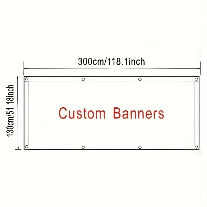 [Customizable] Custom Mesh Banner, Durable Fabric And Weather-Resistant Material, Promotional Flag, Market Team, Multiple Sizes