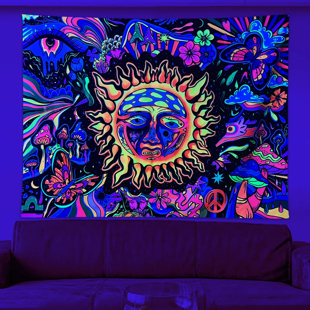 VIKAMA Girl Lion Rainbow Fantasy Tapestry Wall Hanging, 6 Designs, Wall Decor for Bedroom Living Room Dorm