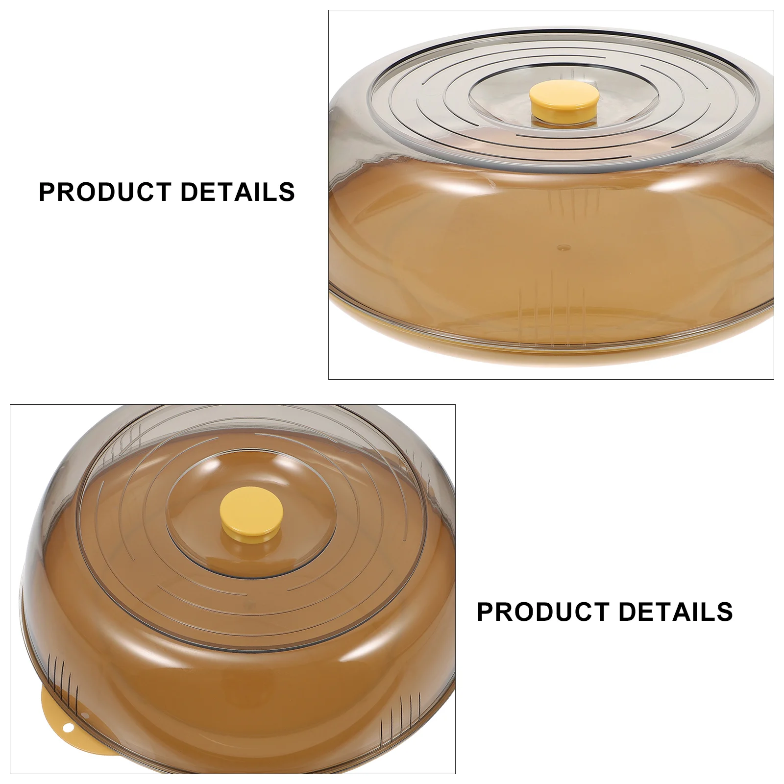 

Transparent Food Cover Dish Cover Base Meal Protector Yellow Visible Kitchen Gadgets Food Tent Insect Proof Heat Preservation