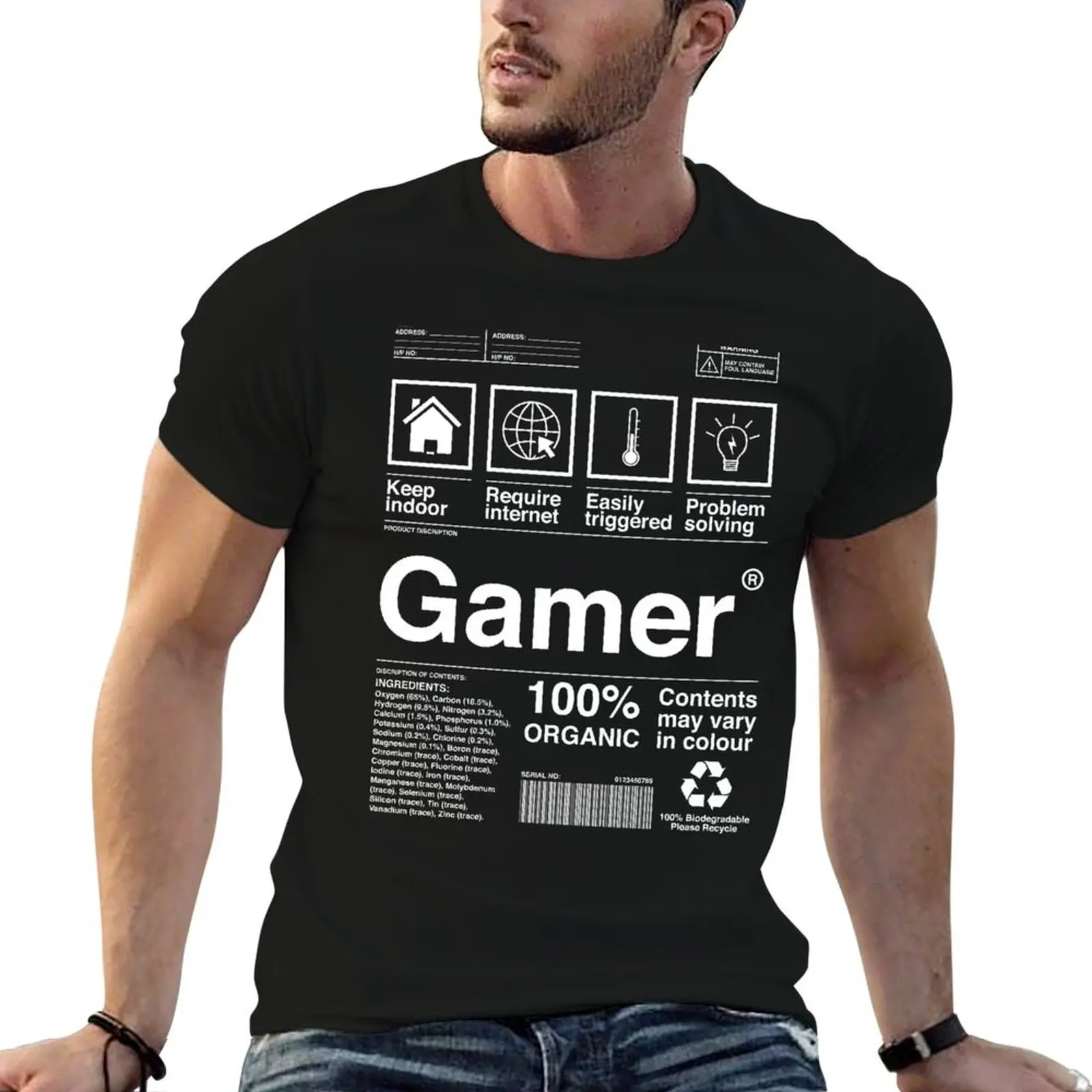 Gamer Product Package Shipping Carton T-Shirt cheap stuff anime tshirt Men's t shirts